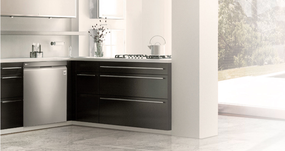 چیدمان ظروف د رماشین ظرفشویی ال جی