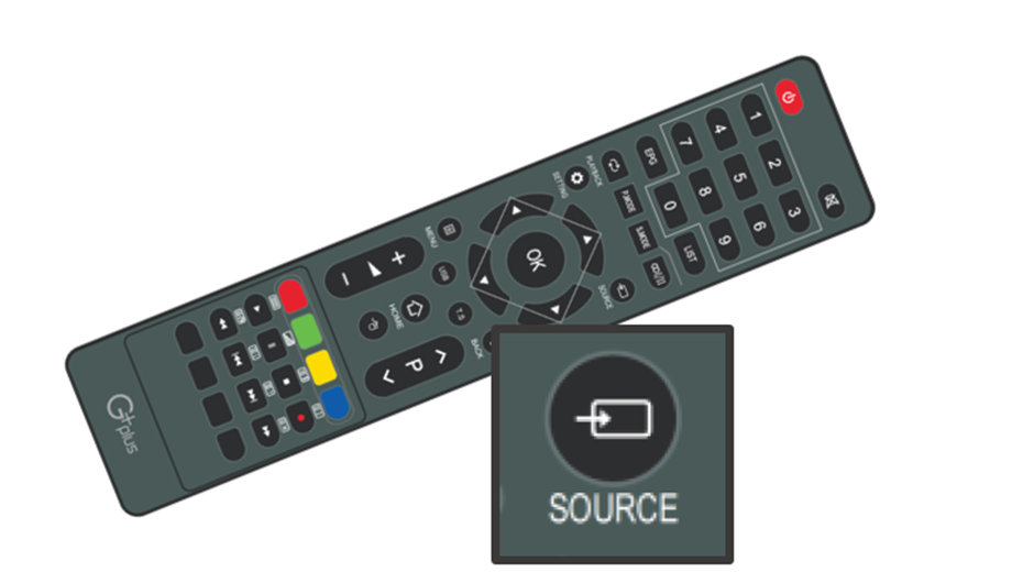 کاربرد دکمه Source در کنترل 