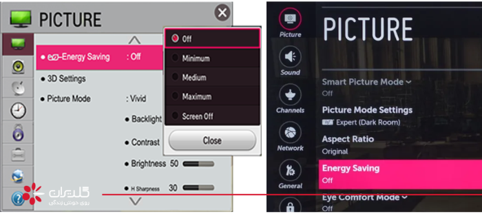قطع شدن تصویر تلویزیون ال جی در حالیکه صدا دارد