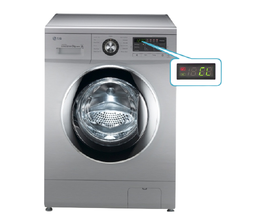 ارور CL در ماشین لباسشویی ال جی